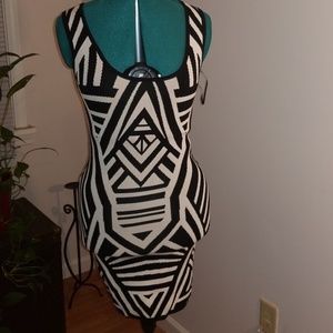 Black and white Aztec pattern dress